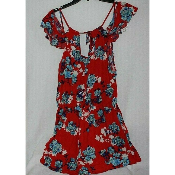Bebop Women's Juniors Romper Jumper Size Large Red - Picture 3 of 3